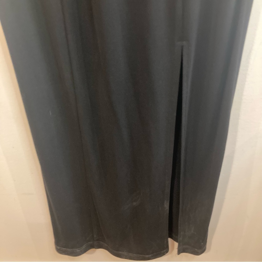 JOSEPH RIBKOFF Sz 8 White Ribbed Bodice Long Line Side Slit Zipper Evening Dress - Picture 5 of 14